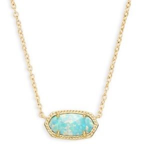Aqua Kyocera opal Kendra Scott Elisa necklace